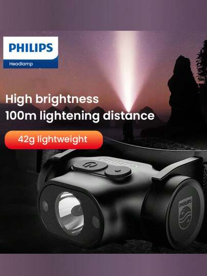 Philips Linterna frontal LED SFL1851/93, Multifuncional
