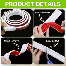 1PC 39.37inch/78.74inch Peel And Stick Molding Chair Rail Panel Flexible Wall Molding Trim Self Adhesive Panel Moulding For DIY Home Decoration Wall Protection Cabinet Border Mirror Frame - Multicolor - View 5