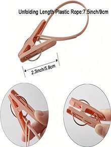 12pcs Clothes Pins Set With Multicolor Clips And Durable Plastic Rope For Outdoor Clothesline Drying, Windproof, Strong Hangers To Secure Socks, Hats, Pants, Bras, Underwear, Towels, And Photos; Versatile Laundry Clips For Home, Dorm, Balcony, And Laundry Room; Easy To Use, Rust Resistant, Gentle Grip, Non-Snag, Lightweight Plastic, Quick Clip Securement - Multicolor - View 4