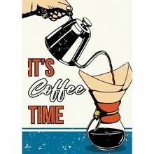 1pc Vintage Inspired Coffee Time Quote Cafe Coffee Shop Wall Arts Posters Canvas Painting Wall Prints Picture For Living Room Home Decor No Frame - Available In Multiple Colors - View 3
