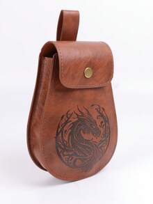 1pc Medieval Viking Waist Bag, Renaissance Period Accessory, Halloween LARP Costume Accessory - A - View 3