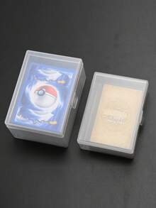 Hộp đựng bài tây trong suốt, hộp đựng bài tây bằng nhựa bền - trong suốt, hình chữ nhật với khóa cài chắc chắn dành cho bài poker và danh thiếp - chống thấm nước, hộp đựng đa năng để sắp xếp đồ đạc. - Nhiều màu - Xem 4