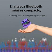 Bocina Portátil Inalámbrica Magnética HiFi con Luces RGB, Ideal para Exteriores, Batería Recargable Incorporada - Negro - Ver 7