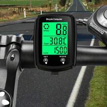 1pc Bicycle Wireless Speedometer,Wired LCD Touch Screen Speed & Mileage Odometer, Waterproof For Road Bikes & Mountain Bikes