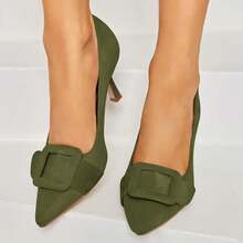 Women's Pointed-Toe Stilettos, Elegant High Heels, Shoes For Weddings And Formal Occasions, Women's Dress Shoes Green High Heels - 綠色 - 查看 2