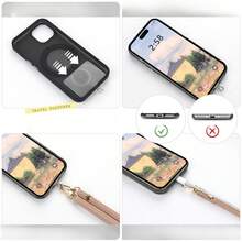 1 pieza Cordón ajustable de 70cm-140cm para smartphone, compatible con smartphone, bolso de hombro, billetera, embrague, bolso cruzado, correa de teléfono para evitar que se caiga el teléfono, correa de teléfono para pareja - Multicolor - Ver 4