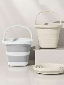 1 Folding Barrel 5L/10L Capacity, Portable Plastic Bucket, Will Not Take Up Too Much Space When Folded, Portable Outdoor Car Fishing Bucket, Home Large-Capacity Dirty Laundry Basket, Laundry Bucket, Foot Soaking Bucket, Multi-Function Folding Folding Bucket, House Organization Storage Box - Multicolor - View 8