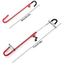 Car Steering Wheel To Pedal Lock Anti-Theft Device Twin Hook With 2 Keys Red F - Red - View 2