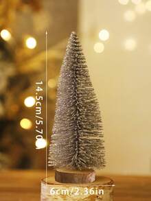 1pc/2pcs/4pcs Christmas Tree Decoration Desktop Ornaments Simulation Mini Silver Christmas Tree With Bow Suitable For Christmas Holiday Party Decoration, Living Room Decoration, Table Decoration, Home Decoration Natural Pastoral Country Style, Mantel, And Fireplace Display, Ideal For Christmas Themed Parties And Holiday Enhancement, Festive Design Christmas Decorations Winter Christmas Decorations Home Christmas Gifts Christmas Decor - Multicolor - View 16