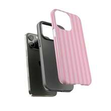 Funda protectora para teléfono con diseño de rayas rosas (1 unidad), compatible con phone 11, 12, 13, 14, 15, 16 Pro/Pro/Plus - Blanco - Ver 3