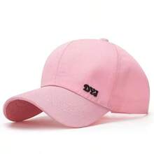 1pc Letter Casual Street Style Polyester Embroidery Metal Decor Sports Outdoor Messy Bun Cap, Summer - Black - View 13