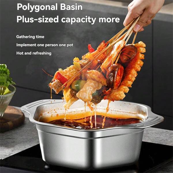 1 pieza Lavabo multifuncional para el hogar, nuevo estilo coreano, lavabo para brochetas de cangrejo de río, olla hexagonal para sopa, lavabo con filtro, freidora profunda para exteriores y accesorios, piezas de repuesto