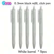 20/10/2/1支装凝胶笔，白色笔杆，可伸缩圆珠笔，0.5毫米笔尖，黑色墨水，速干，书写流畅，适用于学校、商务、文件、办公室、日记、写作、笔记，适合学生、上班族、教师、学校用品、文具、学习用品。 - 彩色 - 查看 16