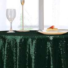 2pcs 50-Inch Round Tablecloth, Rose Gold Sequin Tablecloth, Glitter Tablecloth For Wedding, Holiday, Party, Restaurant, Engagement, Home, Outdoor, Dessert Table, Ceremony Decor - Multicolor - View 13