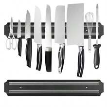 全新木纹磁性刀架，仿木磁性刀架，免钻塑料磁性刀具收纳 - 彩色 - 查看 7