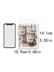 15 piezas/paquete Pegatinas con tema vintage de campo, pegatinas decorativas creativas y estéticas, materiales de manualidades para scrapbooking, regalos para fiestas, suministros escolares personalizados para scrapbooking