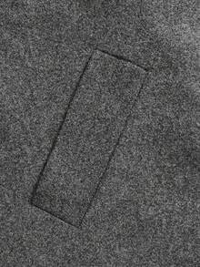 男士休闲纯色连帽长袖风衣，秋冬季百搭单品 - 深灰色 - 查看 7