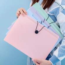 1pc 5-Compartment Accordion File Folder For Students, Cute Transparent Classification Storage Pouch For A4 Multi-Layer Storage Bag - Multicolor - View 4