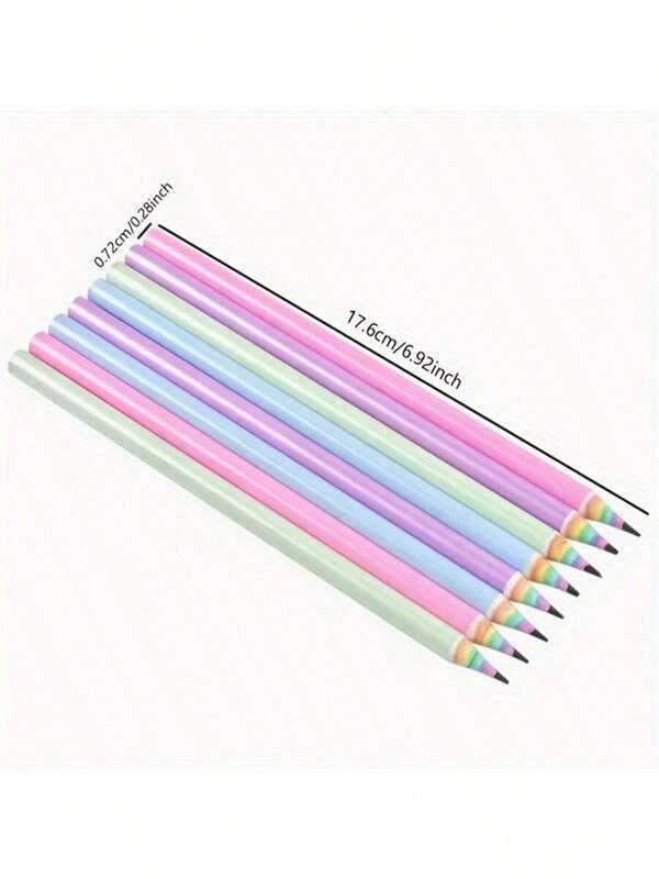 4pcs/Set Rainbow Color Pencils HB, For Writing, Drawing, Sketching, School Supplies Wooden Colored Pencils