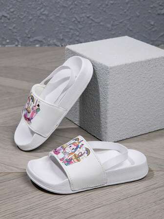 Unisex Kids Unicorn Anti-Slip Flat Casual Sandals, Suitable For Summer