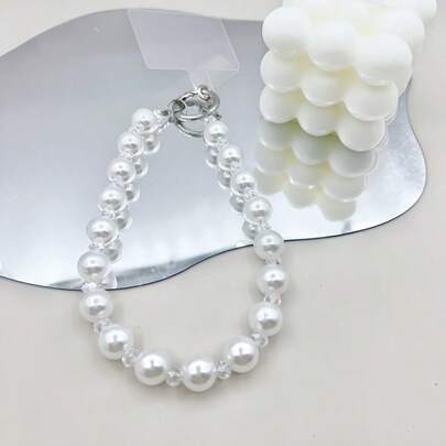 Handgjort telefonsnodd med färgglada kristallpärlor, lyxig pärlkedja för telefon, unik liten handledskedja för kvinnor