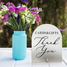 Acrylic Arch Sign – Display "CARDS & GIFTS" & "Thank You" Elegantly! Perfect For Weddings, Parties, Events Or Home Decor – Stylish Acrylic Decorative Sign For Greeting Card Areas, Gift Tables & Event Styling