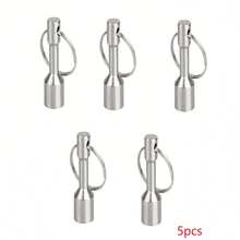 2/5/10个装钥匙扣磁铁金属检测工具，强力稀土钕磁铁，用于检测铁、钢和假金属，口袋大小，可用于金银首饰鉴别，便携式钥匙扣，适用于钱包钥匙，耐用圆形磁铁配件，母亲节礼物 - 銀色 - 查看 15