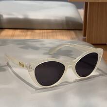 1 pieza de nuevo marco de gafas de material de policarbonato con diseño de ojo de gato, lentes degradados, montura pequeña, de estilo retro para mujer para uso al aire libre