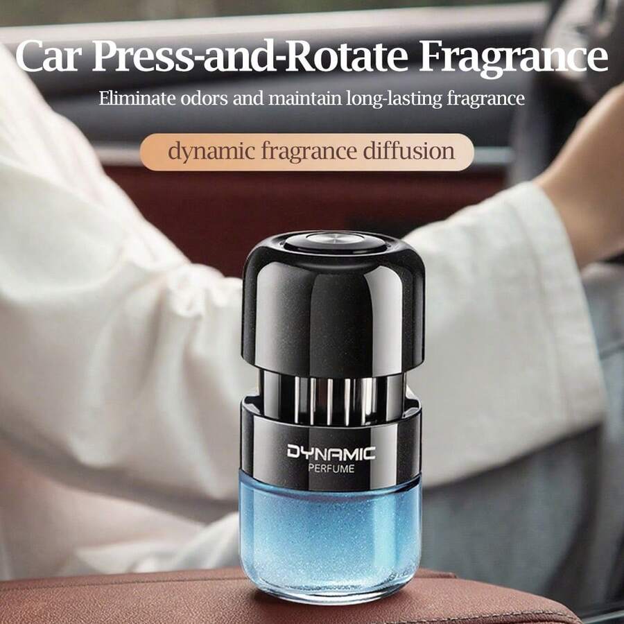 1pc Car Fragrance Diffuser, Solid Scented Gel Air Freshener, Long Lasting Odor Eliminator For Car Interior - A - View 1