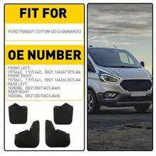 FOR  TRANSIT CUSTOM 2012-ON FRONT AND REAR MUDFLAPS MUD FLAP - 4PCS SET - Black - View 2