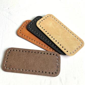 5 st. handgjord virkad väskbotten i bohemisk stil med hål. Gör-det-själv-väsktillbehör - olika färger, lång oval, för gör-det-själv-axelväskor, handväskor och hantverk, gör-det-själv-väsktillverkning, slumpmässiga färger, plånboksform, handgjorda produkter.