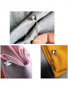 10-500pcs Steel Safety Pin, Modern Minimalist Safety Pin Set For Home - Silver - View 4
