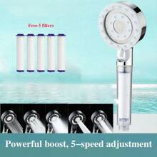 Pressure Boosted Shower Head Beauty Shower Filters Removable Showerhead Filtered Water Spray Plastic Spray Head Housewarming Present Bathroom Bathroom Accessories Bathroom Tools - Multicolor - View 1