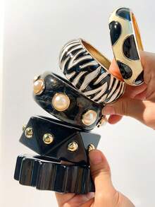 1 Vòng tay phối màu đa năng dành cho nữ, thiết kế nhiều chi tiết, thích hợp cho lễ hội, tiệc tùng, kỳ nghỉ và đeo hàng ngày, món quà tuyệt vời - Nhiều màu B - Xem 8