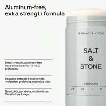 SALT &Amp; STONE Aluminum Free Deodorant | Extra Strength 48 Hour Protection For Women &Amp; Men | Made With Seaweed Extracts, Shea Butter &Amp; Prebiotics (Santal &Amp; Vetiver)