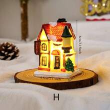 قطعة واحدة من زينة عيد الميلاد من الراتنج، زخرفة منزل الثلج المضيء، منظر طبيعي مصغر لعيد الميلاد، مناسب لديكور المنزل في الشتاء واحتفالات العطلات، حفلات الأعياد، حفلات عيد الميلاد، ديكور هالوين، ديكور العطلات، ديكور الأعياد، هدايا الحفلات، ديكور حفلة عيد الميلاد الممتعة، عيد ميلاد سعيد، السنة الجديدة سعيدة، ديكور عيد الميلاد، هدية عيد الميلاد المثالية للأصدقاء