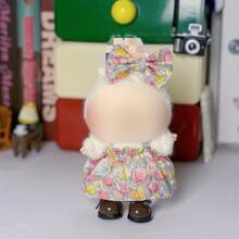 Conjunto de reemplazo de ropa y atuendo para muñecas Labulabu, juego de accesorios de moda premium con disfraces esponjosos y lindos de animales como perro, rana, elefante y oso para muñecas Labubuu de 17 cm/15 cm de pie/sentadas (sin muñeca)