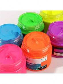 Fluorescent Acrylic Paint, 100ml/3.38oz , Non-Fading, Rich Vivid Pigments,(Not Shiny) Assorted Fluorescent Colors, Fast Dry Formula, Non-Toxi - one-size - View 11