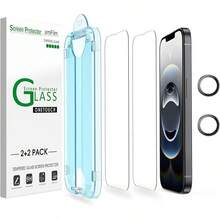 amFilm [2+4 Piezas] OneTouch Compatible con 17 Pro 6.3'' (2025) Protector de Pantalla, Mica Cristal Vidrio Templado,con Protector de Lente de Cámara, Instalación en 30 Segundos - IPH16E-6.1" - Ver 13