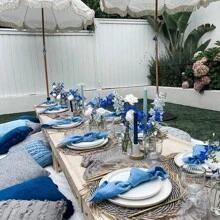 1/6/10 件装灰色 6 英尺/10 英尺/13 英尺粗棉布桌旗波西米亚风薄纱桌旗乡村风透明桌旗，适用于婚礼、生日、婴儿派对、波西米亚风餐桌装饰（灰色）