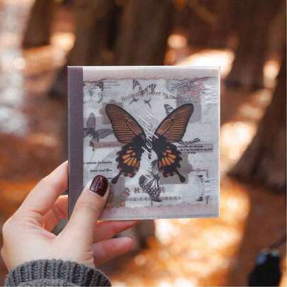 1 Confezione da 20 Fogli di Adesivi Vintage a Farfalla, Adesivi Decorativi per Scrapbooking, Adesivi Farfalla Fai-da-Te, Forniture per Scrapbooking per il Ritorno a Scuola