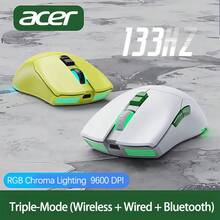 Acer 滑鼠OMW210 電競級 2.4G/藍牙/有線三連 輕量級長續航力 辦公室遊戲通用三模無線滑鼠 黑色 - 黑色 - 查看 3