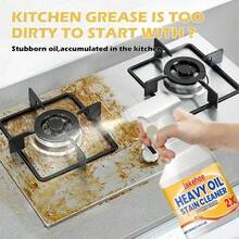 Kitchen Oil Stain Cleaning Spray Heavy Oil Stain Cleaning Agent Range Hood Kitchen Utensils Decontamination Cleaning - 黃色 - 查看 3