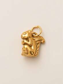 1pc Fashion Gold Animal Series Lion Elephant Whale Big Dog Sea Turtle Unicorn Exquisite Pendant, Electroplated 18K Gold, Waterproof And Sweatproof, Suitable For DIY Necklaces, Bracelets, Earrings, Keychains, Bag Chains, Shoe Buckle Accessories, Women's Jewelry Accessories, DIY Accessories - Gold - View 13