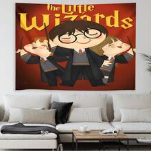 WB 1PC DC Harry Potter Little Wizard Art Tapestry, Suitable For All Seasons. Practical Decorative Background For Dormitories, Bedrooms Or Living Rooms, Ideal Birthday Gifts For Friends And Family, Halloween Home Decoration
