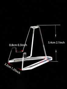10/20 piezas Soportes de exhibición de caballete ajustable de acrílico transparente - Diseño triangular para un soporte seguro de tarjetas, uso doméstico y comercial, elegante y duradero para tarjetas deportivas, versátil para exhibir artículos pequeños, construcción duradera y resistente, perfecto para minorista, hogar y oficina, soportes de exhibición de acrílico