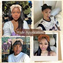 1/3pcs Women's Bow Rabbit Ear Headband Bohemian Style Wide Headband Ultra Wide Cute Rabbit Ear Knot Headband, Paired With Paisley Pattern, Elastic Solid Bow Hair Ornament, Suitable For Women, Yoga/Sports/Outdoor Use Headband Bow Solid Color Fashion All Seasons Hair Accessories Autumn Accessories Autumn Head Scarf Women Bandana Fashion Head Wrap Fall Hair Band Winter For Vacation Outfits Woman - Multicolor - View 6