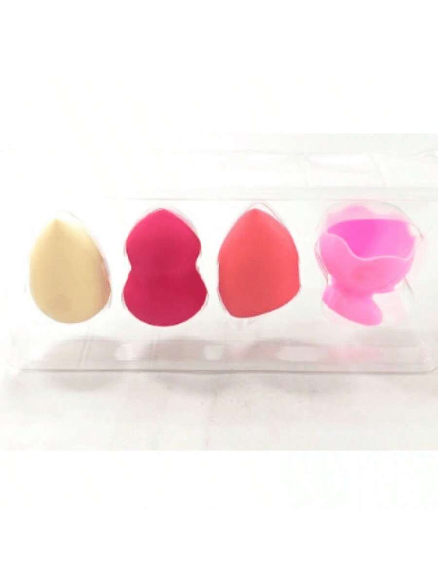 3 borlas para polvos + soporte de silicona