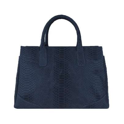 Women's Yellow Python-Effect Leather Handbag – Elegant, Roomy, And Made In Italy