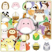 50pcs Cartoon Hand-Drawn Cute Koala, Sloth, Cow Decorative Stickers For Desk, Glass, Refrigerator Room Decor Bedroom Decor Kitchen Decor Wall Sticker Wall Decor